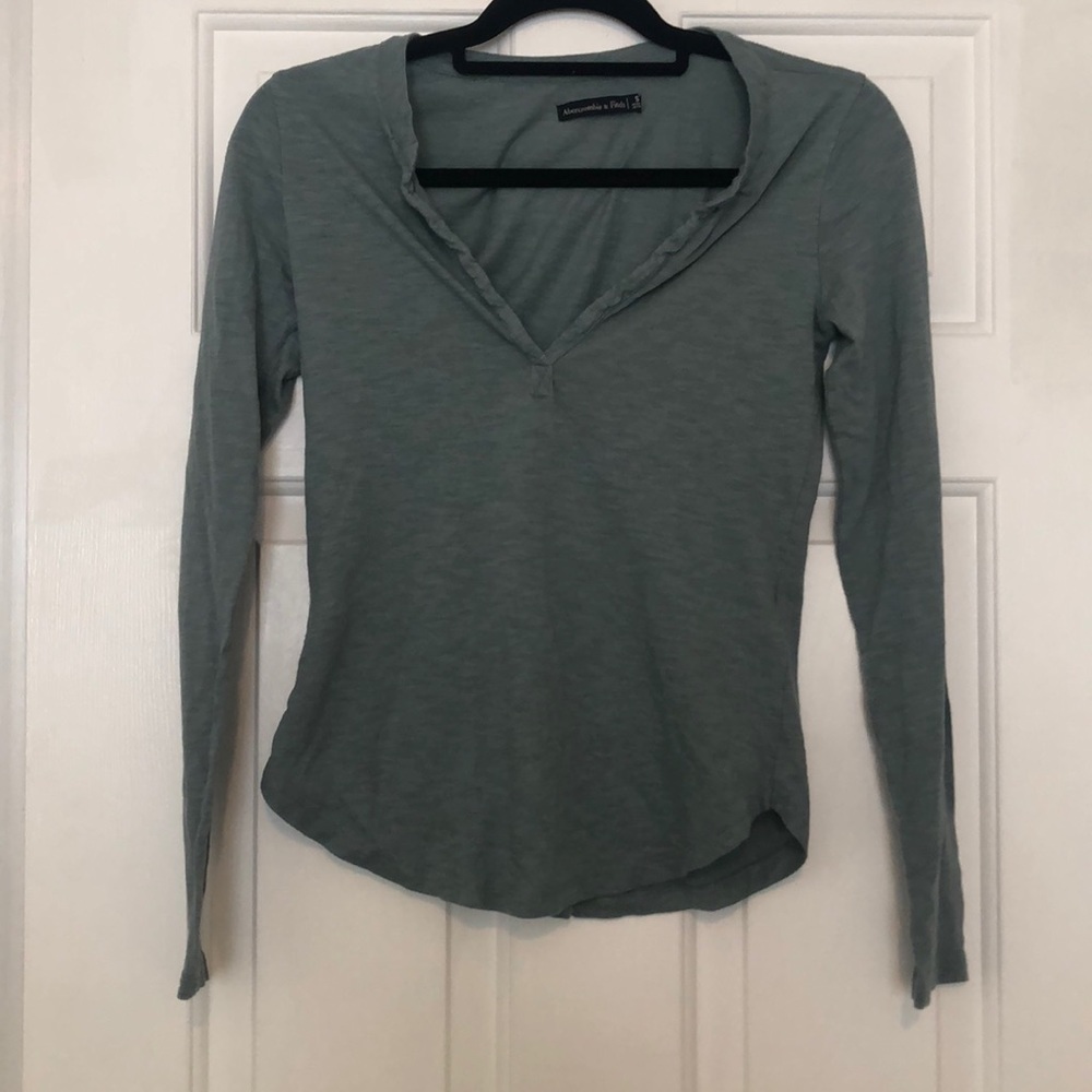 Abercrombie Teal Long Sleeve Size S